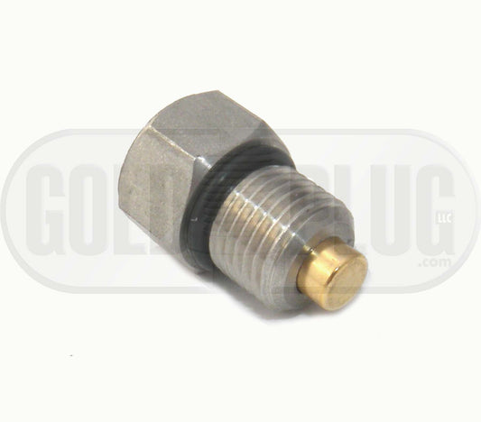 HP01 | GoldPlug | 1/2"-20 | USA | Magnetic Drain Plug | Stainless | Harley / Buell | Replaces for 60328-98A and 60328-98B | Fits Vast Majority of Harley-Davidson Engines | O-ring Included |