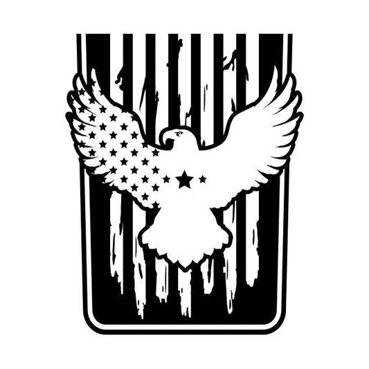 Eagle Flag Hood Blackout Graphic