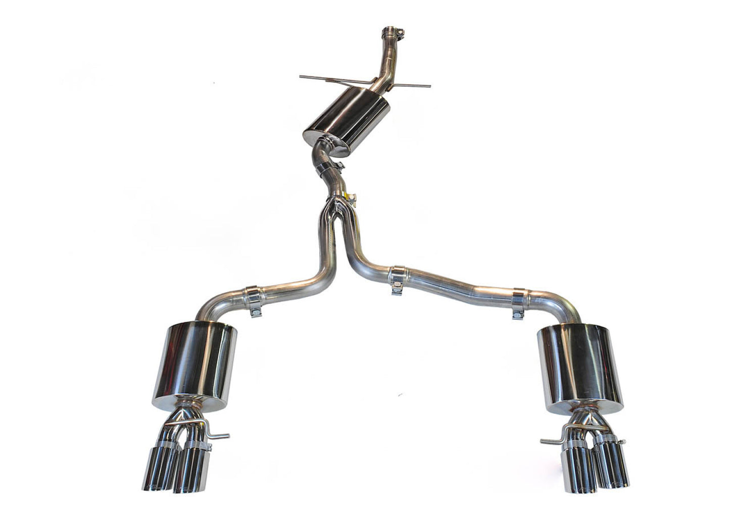 AWE Tuning Touring Edition Exhaust for B8 A5 2.0T - Quad Outlet, Diamond Black Tips 3015-43024