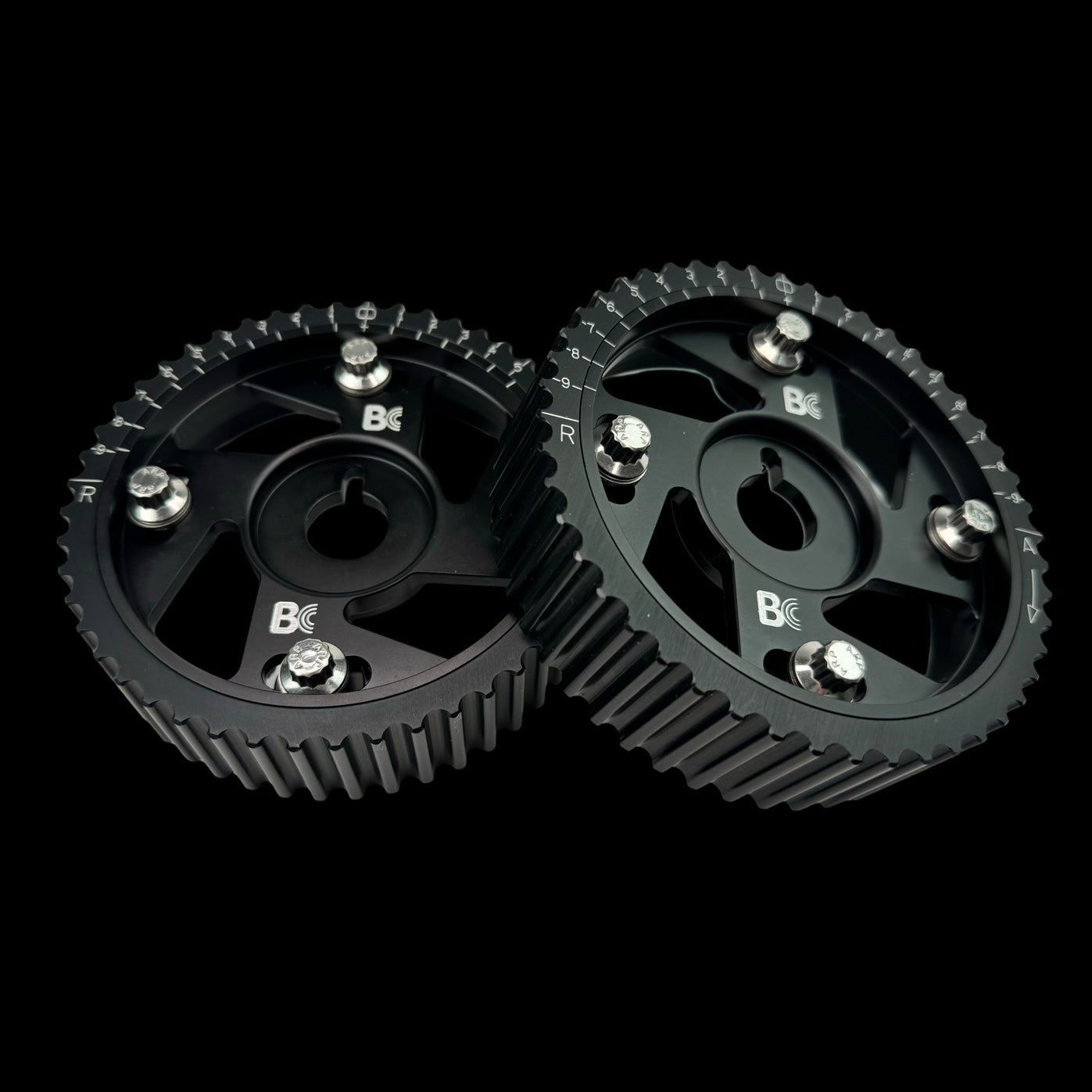 BC BRIAN CROWER BC8830B - Toyota 2JZGTE/1JZGTE Adjustable Cam Gears (Black Anodize)