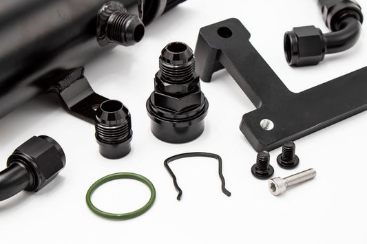 Oil Catch Can Kit + CNC Billet Mounting Bracket 1.8T VW MK4 Audi TT V1.2 - OEM Valve Cover Fitment
