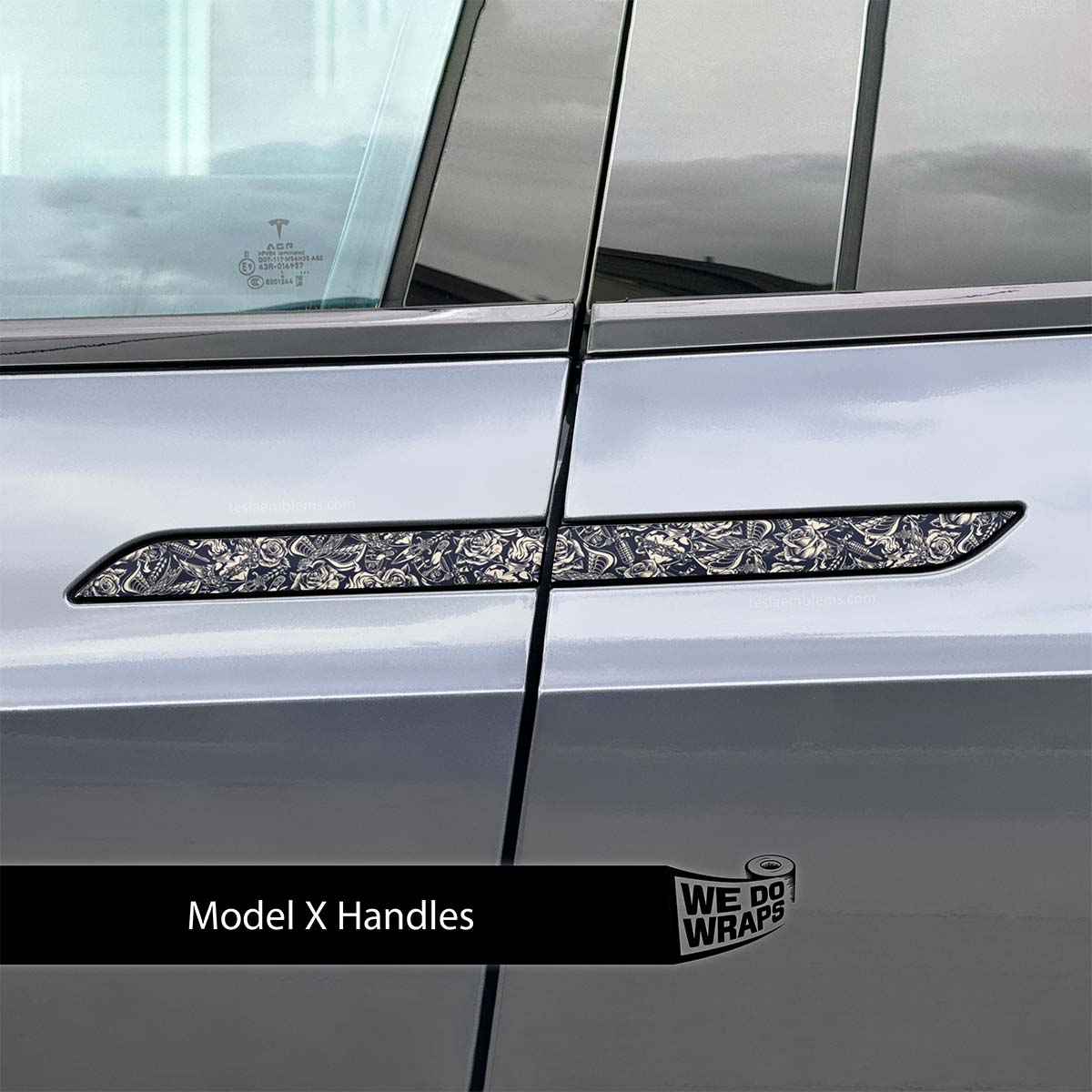 Ink & Elegance Art Tesla Door Handle Decals (4pcs)