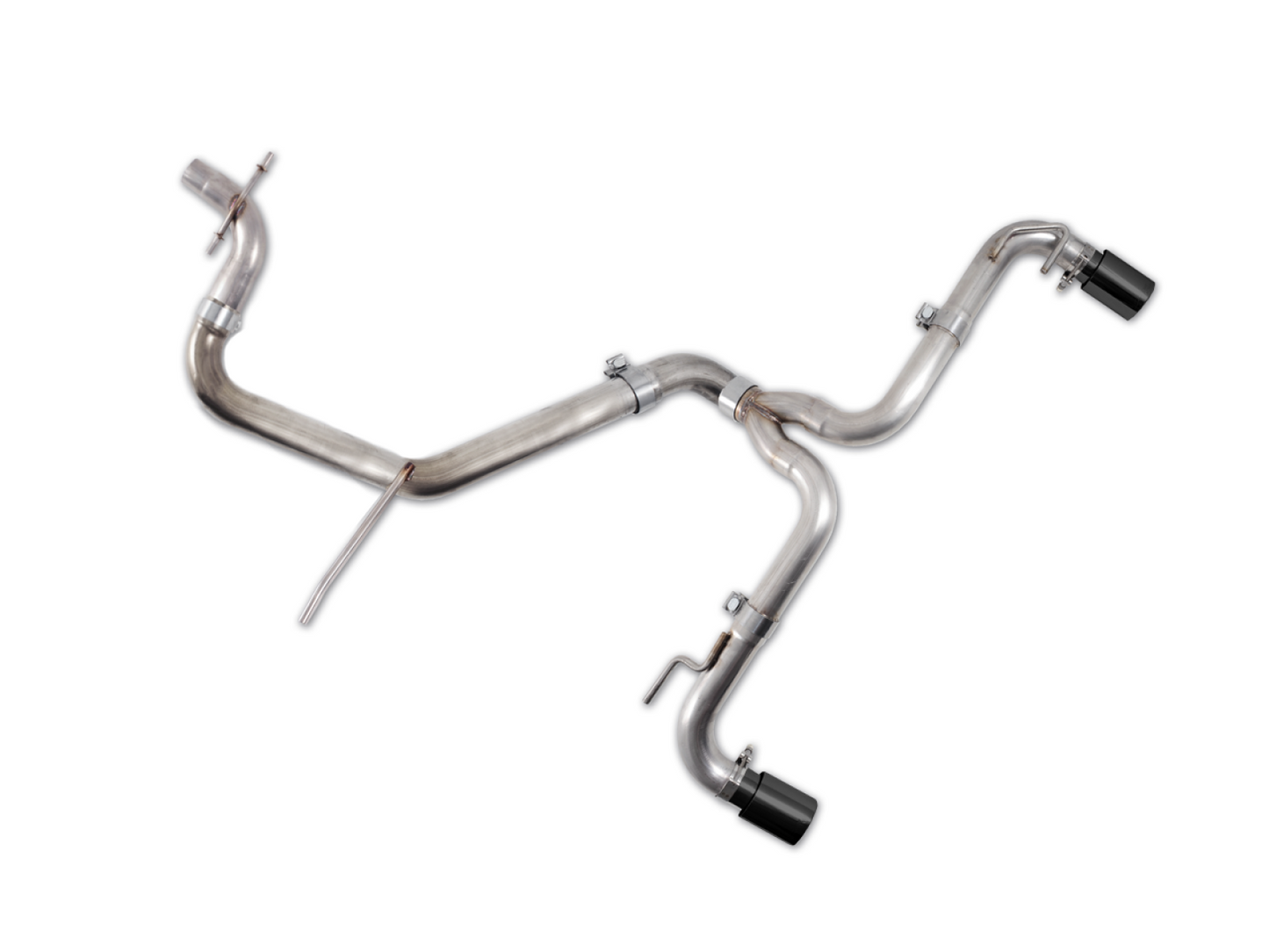 AWE Tuning "GTI Style" Performance Exhaust for MK6 Golf TDI - Diamond Black Slash Cut Tips 3015-33036