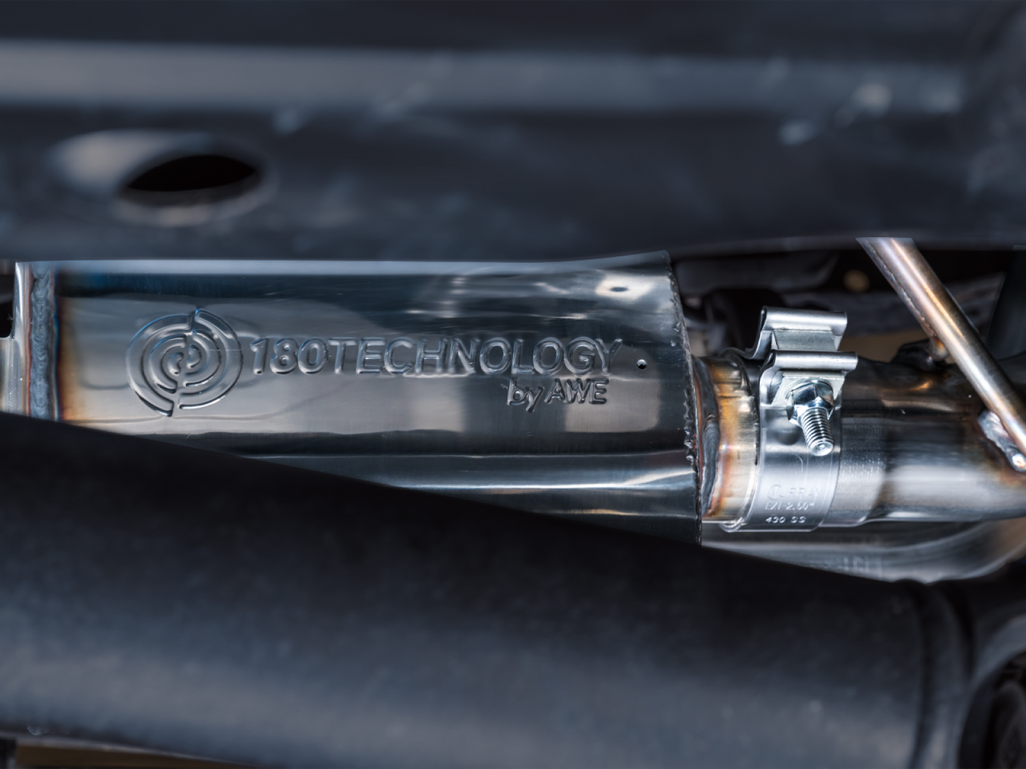 AWE Tuning 0FG Exhaust with BashGuard for 3rd Gen Tacoma - Dual Diamond Black Tips 3015-33826