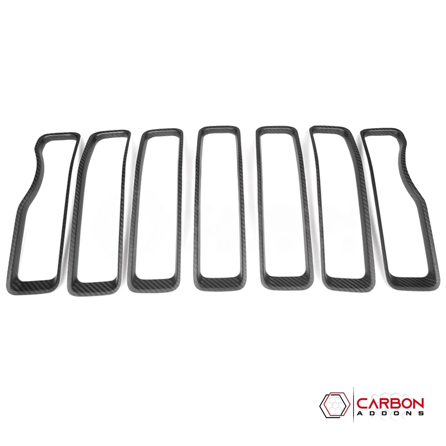 Jeep Gladiator JT & Wrangler JL Grille Insert – Real Dry Carbon Fiber (Glossy or Matte) 2020–Current