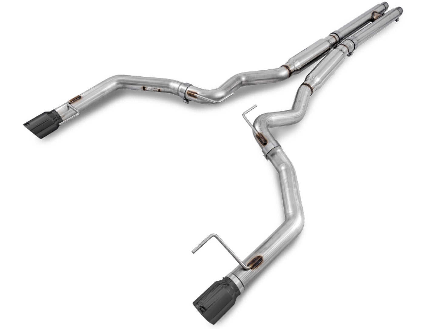AWE Tuning Track Edition Cat-back Exhaust for S550 Mustang GT - Diamond Black Tips 3020-33030