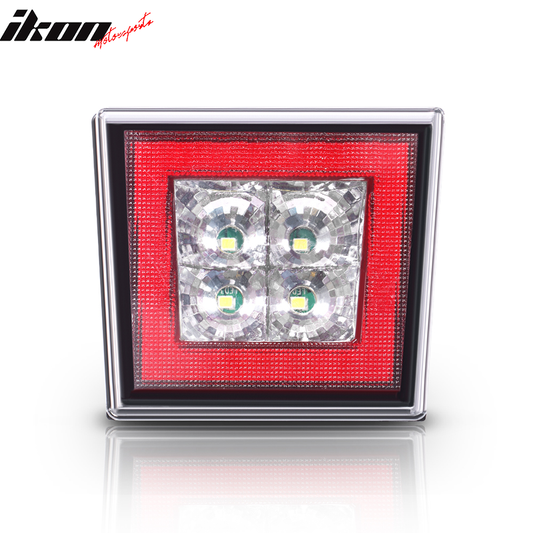 Universa Square Red LED Rear Tail Third 3RD Brake Lights