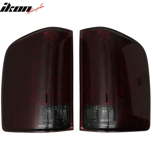 Fits 07-13 Chevy Silverado LED C Tail Light Housing Red Smoke Lens