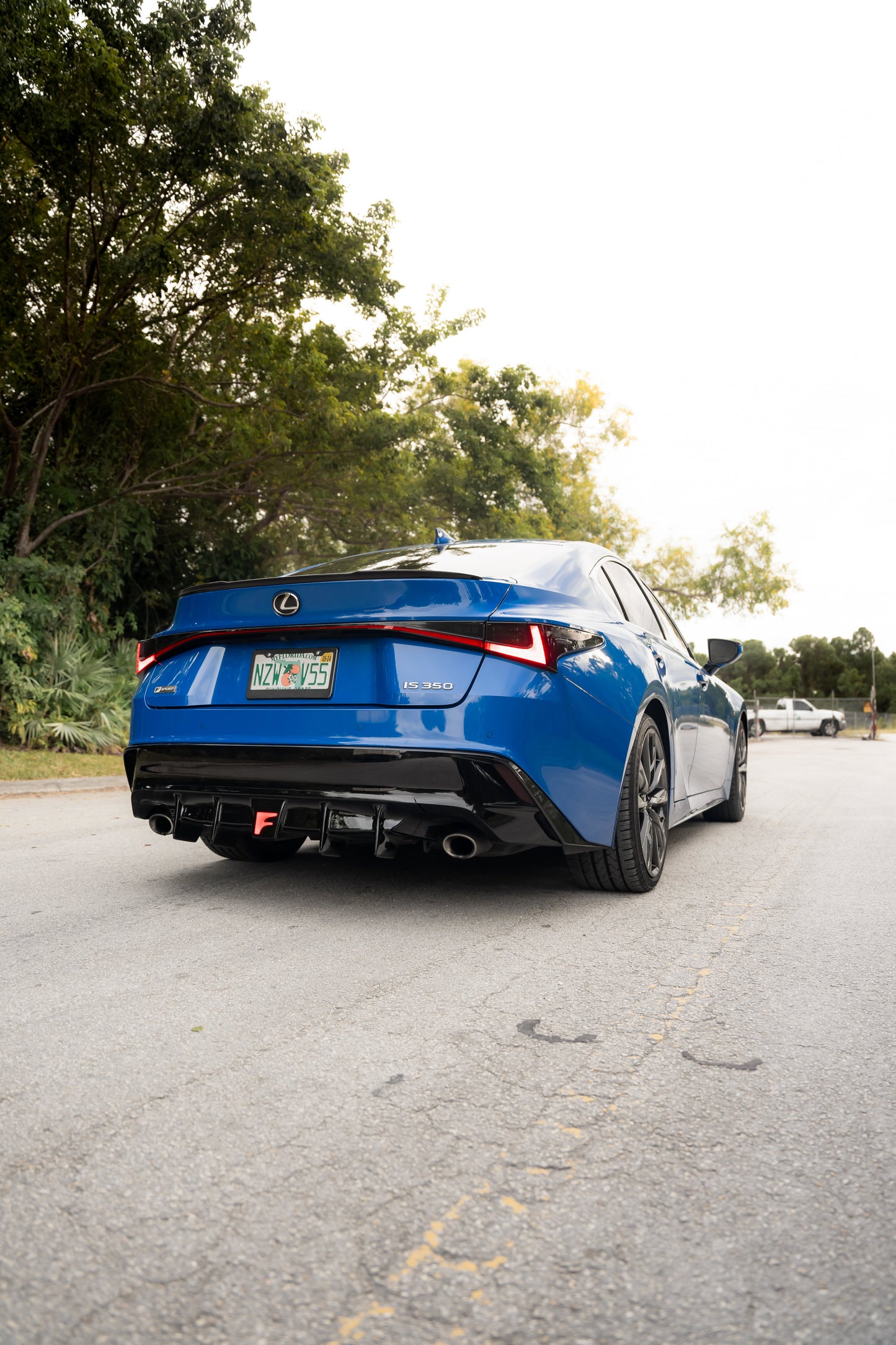 NIA Lexus IS 500 NIA Diffuser Bumper Extension W/ Optional Brake Light 2022-2024 IS500-RD