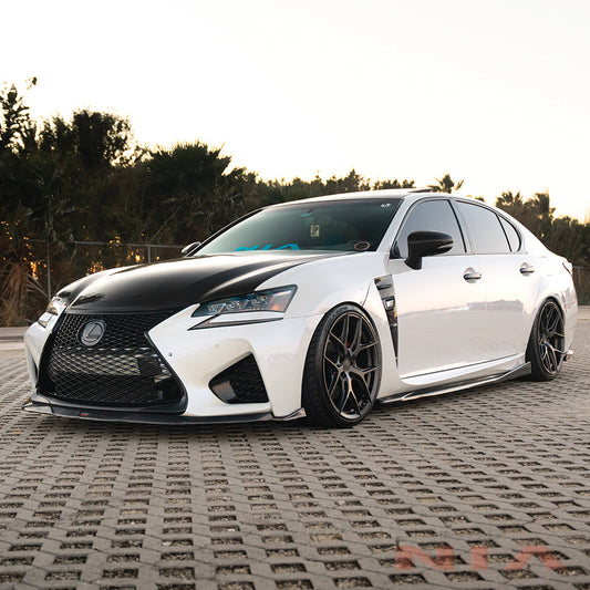 NIA Lexus GS-F NIA Full Splitter Lip Kit + Bumper Extension (Front, Sides, Rears, Diffuser)(2016-20) GSF16-FK+RD