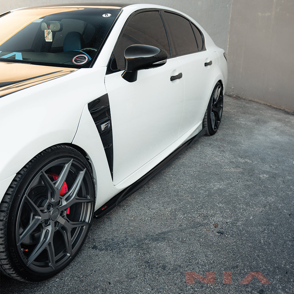 Lexus GS-F NIA Side Skirts 2016-2020 in ABS or Carbon Fiber
