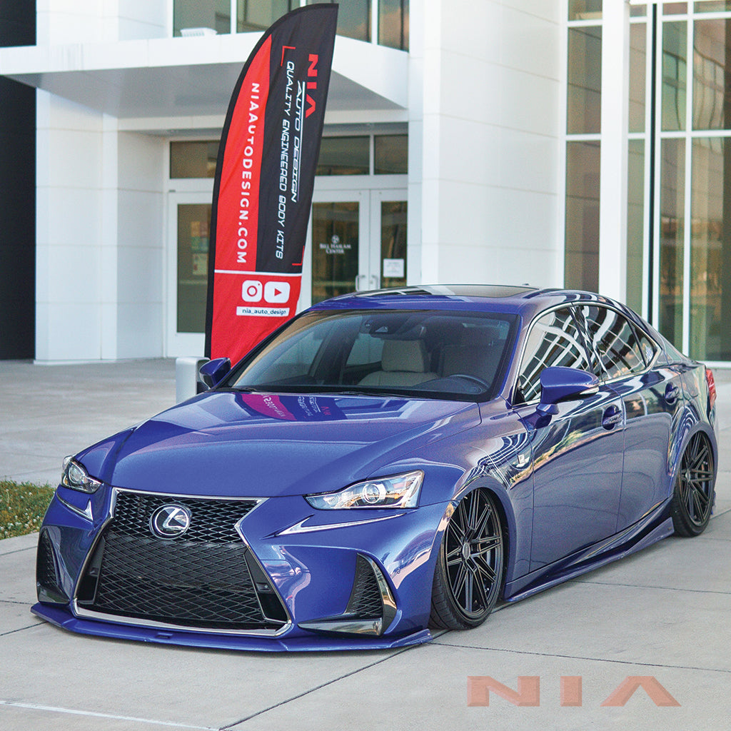 Lexus IS Base Model, F-Sport NIA Front Splitter Lip body kit 2017-2020 in ABS