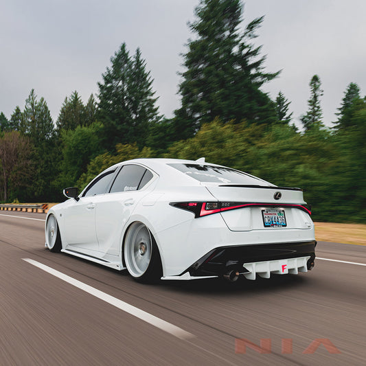 NIA Lexus IS300 IS350 F Sport 2021-2024 Full Kit + Rear Bumper Extension 6pcs (Front, Sides, Rears, & Diffuser) IS21-SPR-FK+RD-