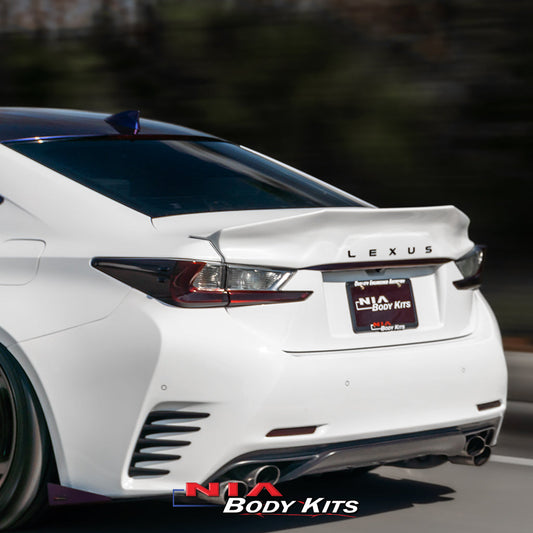 NIA Body Kits upgrades your Lexus RC with an aggressive stance without altering the factory design. This new V.2 gives you the option to upgrade to the new Lexus emblem with your choice of color (Chrome or black) or leave it with no logo. Contact us at www.niaautodesign.com