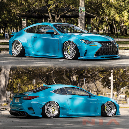 NIA Lexus RC NIA (6pcs) Full Splitter Lip Body Kit + Rear Bumper Diffuser 2015-2018 RC15-FK+RD-GRL-RWB