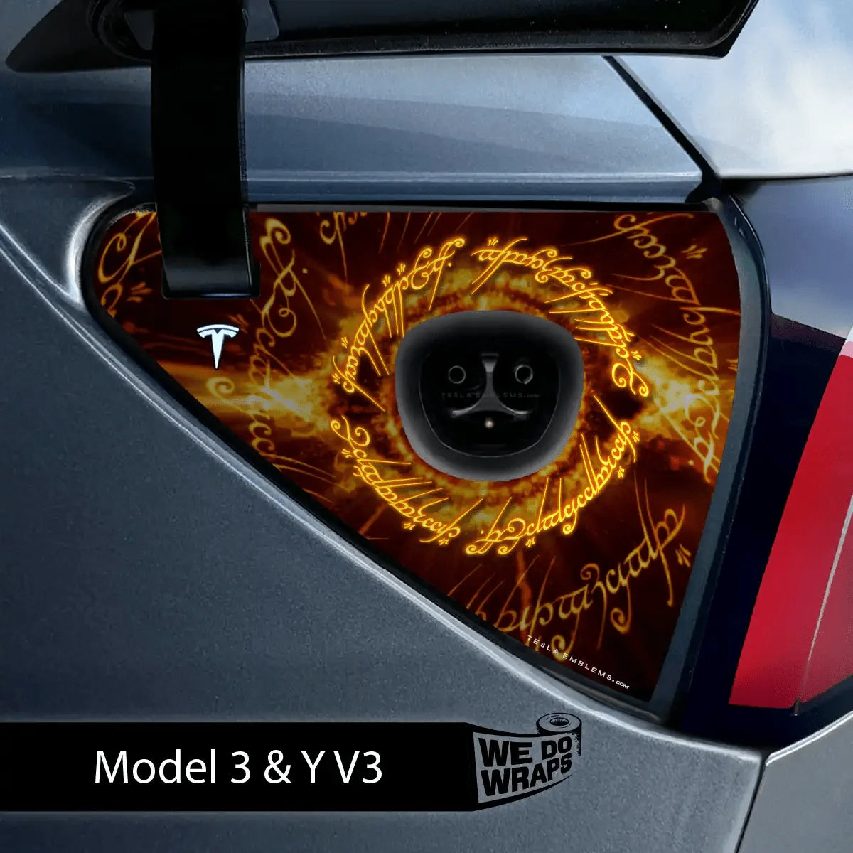 One Ring Tesla Charge Port Wrap | Model 3