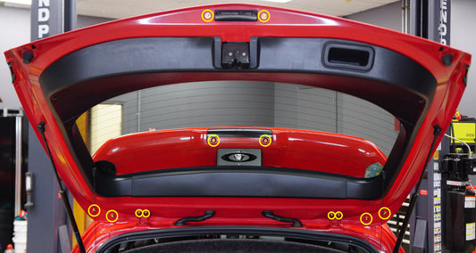 2007-2009 Mazda Speed3 Titanium Hardware Trunk Kit