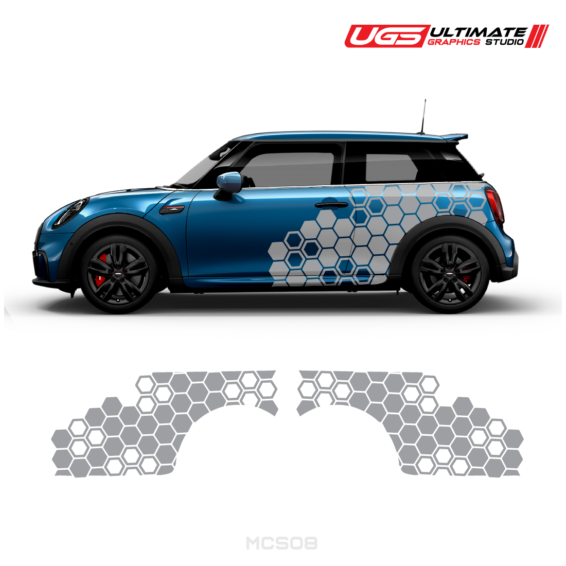 Mini Cooper Side Honeycomb Pattern Graphics