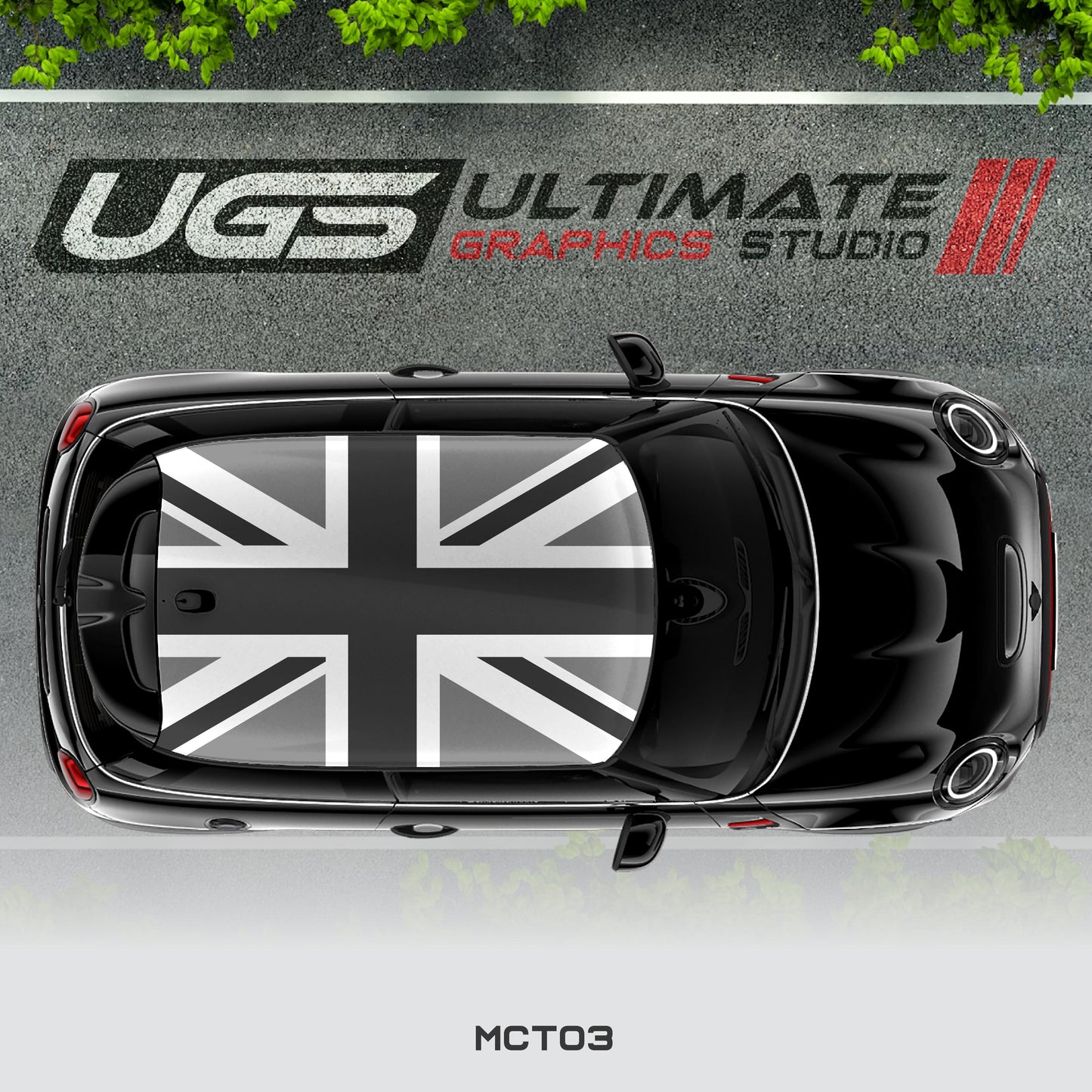 Mini Cooper Top UK Flag Graphics