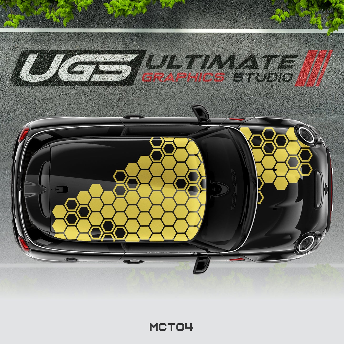 Mini Cooper Top Honeycomb Graphics