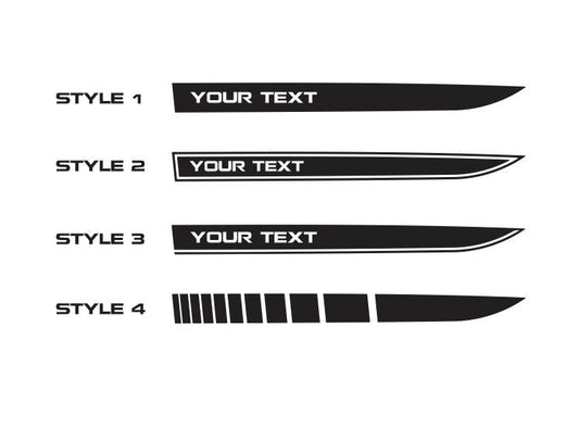 Ford Mustang 2010-2012 Hood Cowl Side Spear Stripes Pair