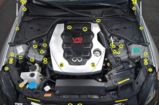 Infiniti G35 Coupe and Sedan (2003-2007) Titanium Engine Bay Kit