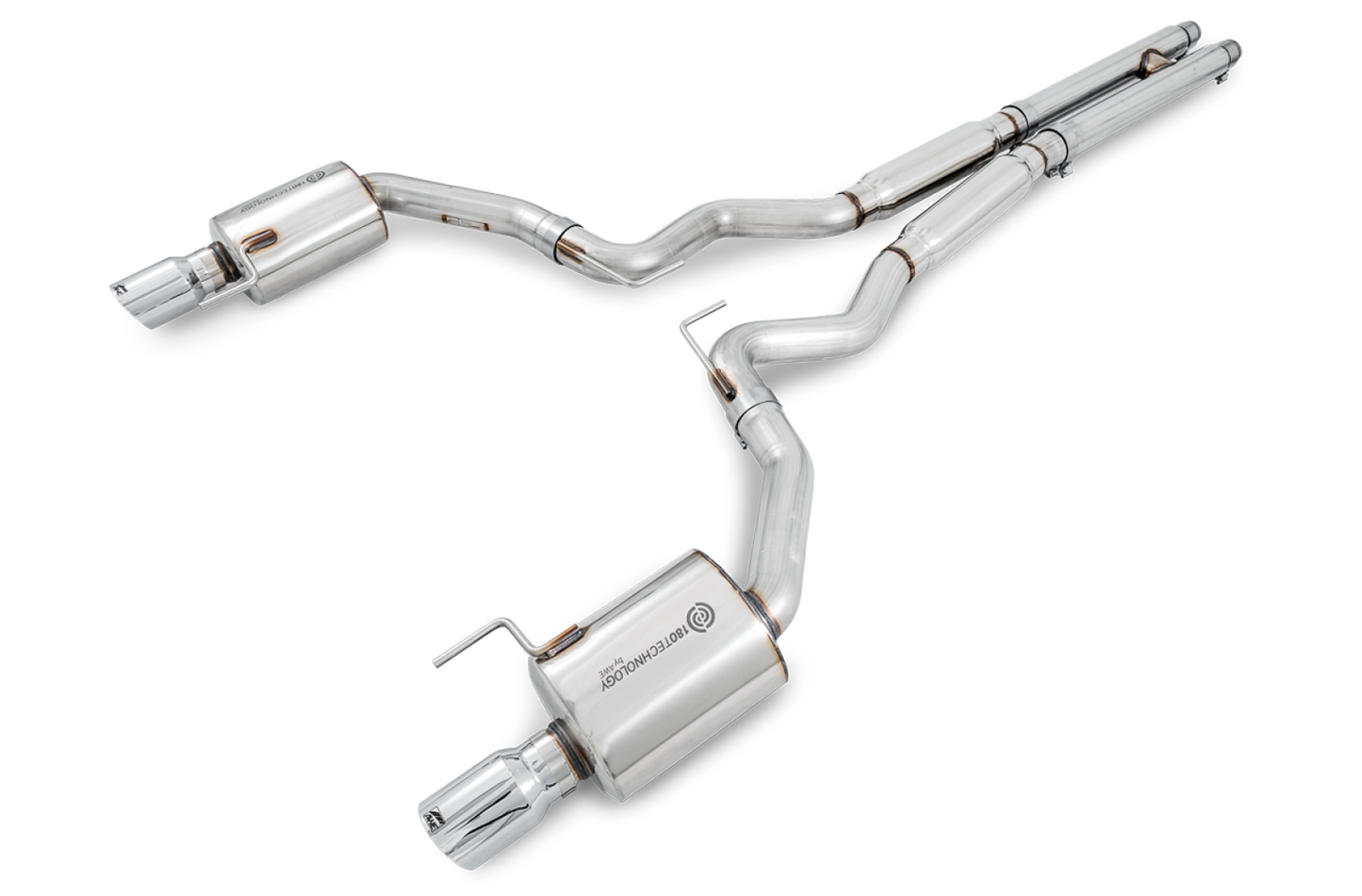AWE Tuning Touring Edition Cat-back Exhaust for S550 Mustang GT - Chrome Silver Tips 3015-32084