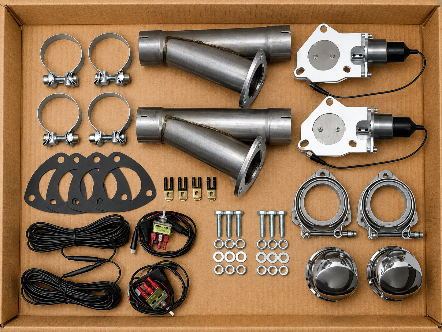 OPEN BOX – Granatelli 2.25-Inch Dual Round Mild Steel Slip-Fit Exhaust Cutout