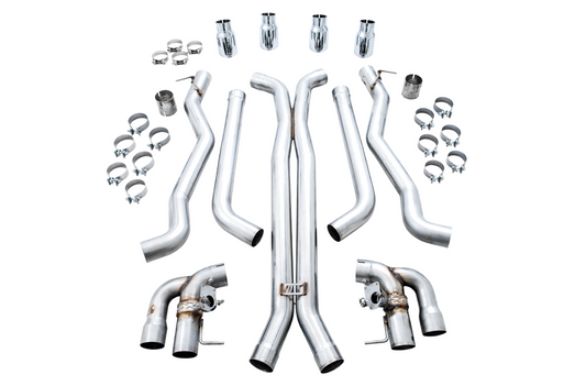 AWE Tuning SwitchPath Cat-Back Exhaust for BMW F90 M5 - Chrome Silver Tips 3025-42062