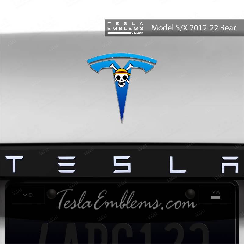 One Piece Tesla Emblem Decals (Front + Back) | Model S