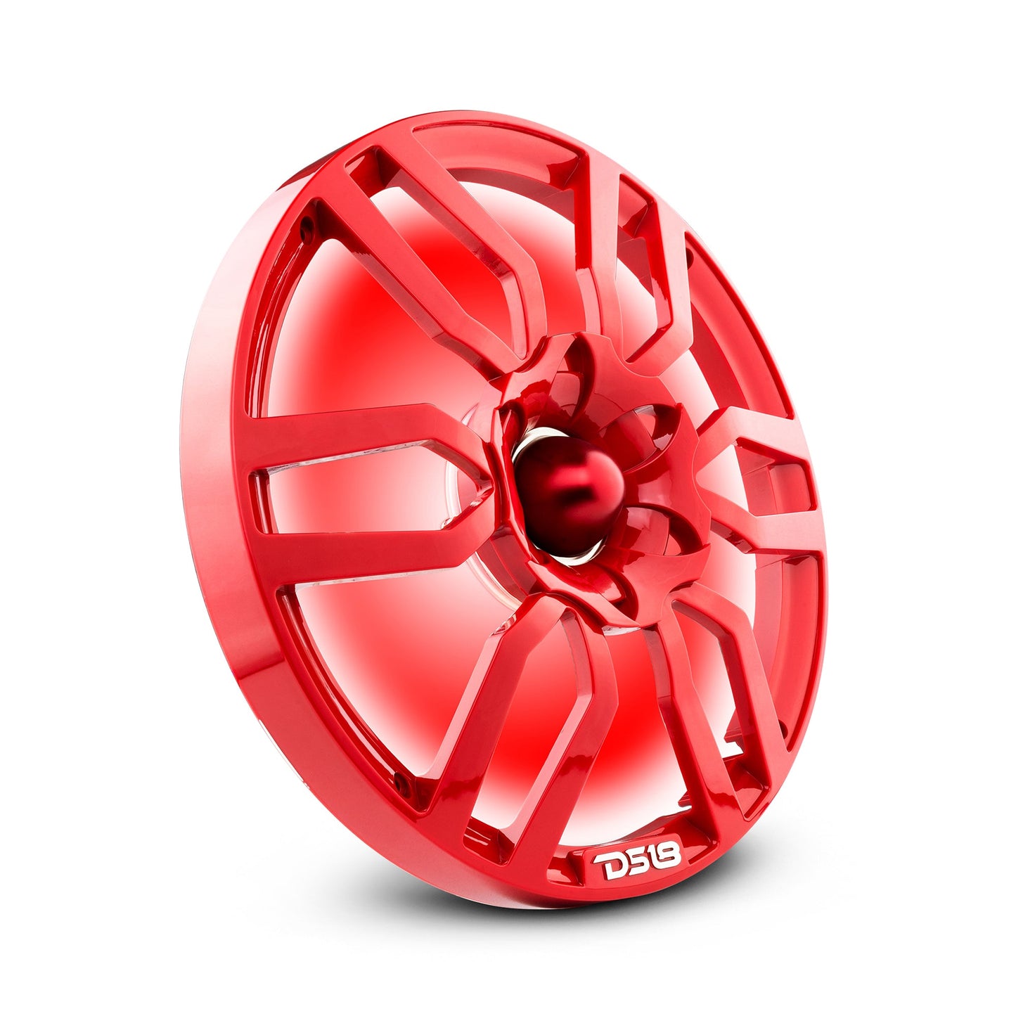 DS18 PRO-GTW10RD 10" Grill with Built-in 1.75" VC Neodymium Bullet Tweeter and RGB Lights 500 Watts Red