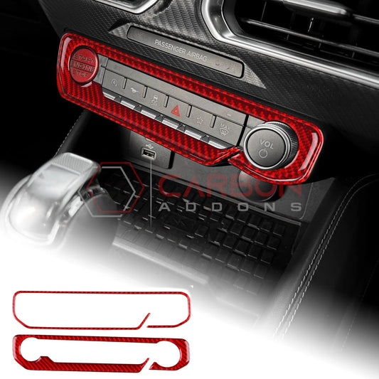 2024+ S650 Mustang Real Carbon Fiber Start and Control Button Trim Overlay