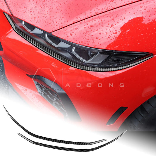 2024+ S650 Mustang Exterior Real Carbon Fiber Headlight Decorative Strip Overlay