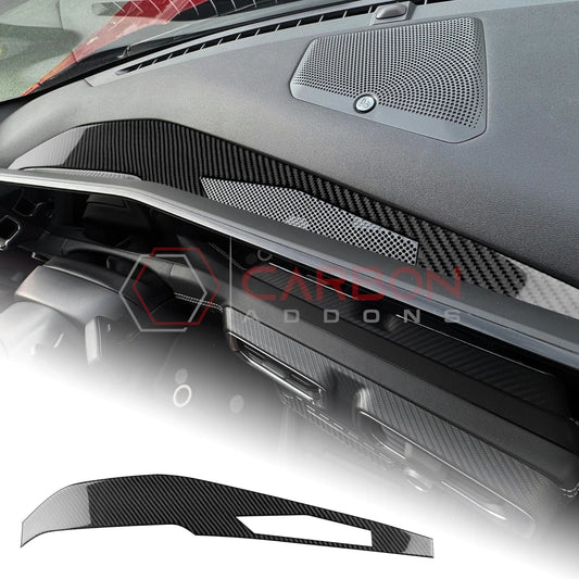 2024+ S650 Mustang Real Carbon Fiber Behind Screen Top Dash Trim Overlay