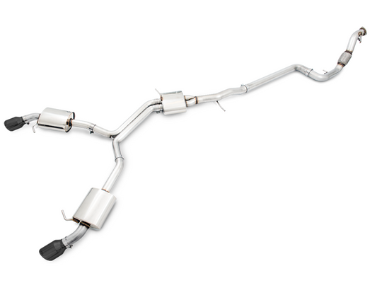 AWE Tuning Touring Edition Exhaust for B9 A4, Dual Outlet - Diamond Black Tips (includes DP) 3015-33078