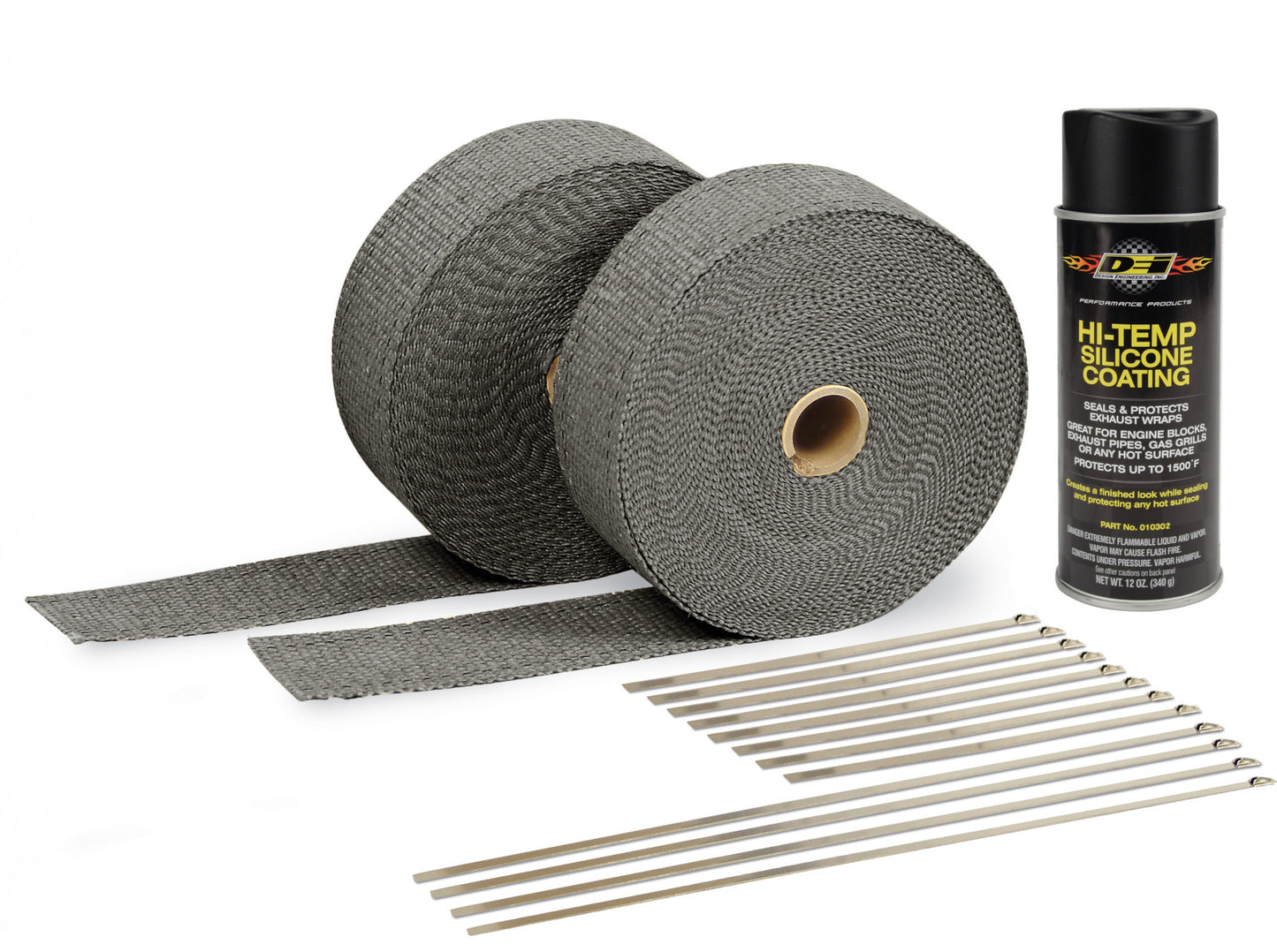 Design Engineering Black Exhaust Wrap And Black HT Coating DEI-010094
