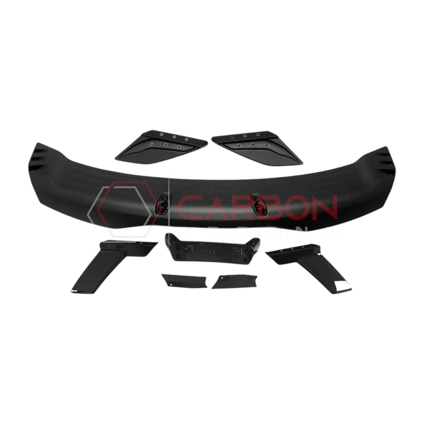 Dark Horse-Style Carbon Fiber Rear Spoiler with Integrated Gurney Flap for 2024+ Ford Mustang
