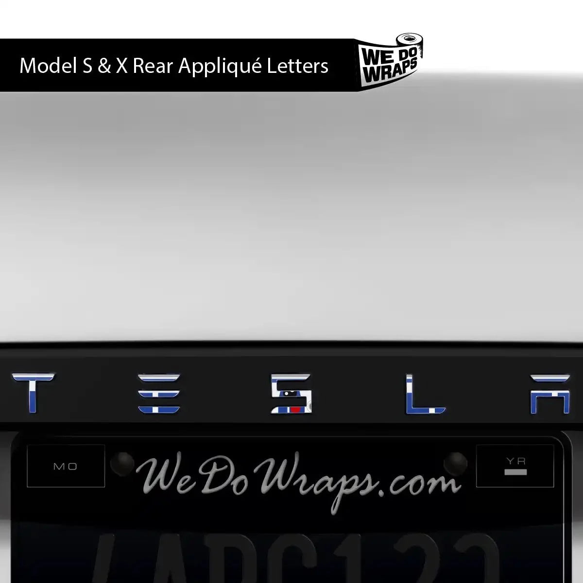 Space Droid Tesla Emblem Decals (Front + Back) | Model X