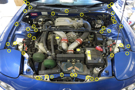Mazda RX-7 FD/FD3S (1992-2002) Titanium Engine Bay Kit