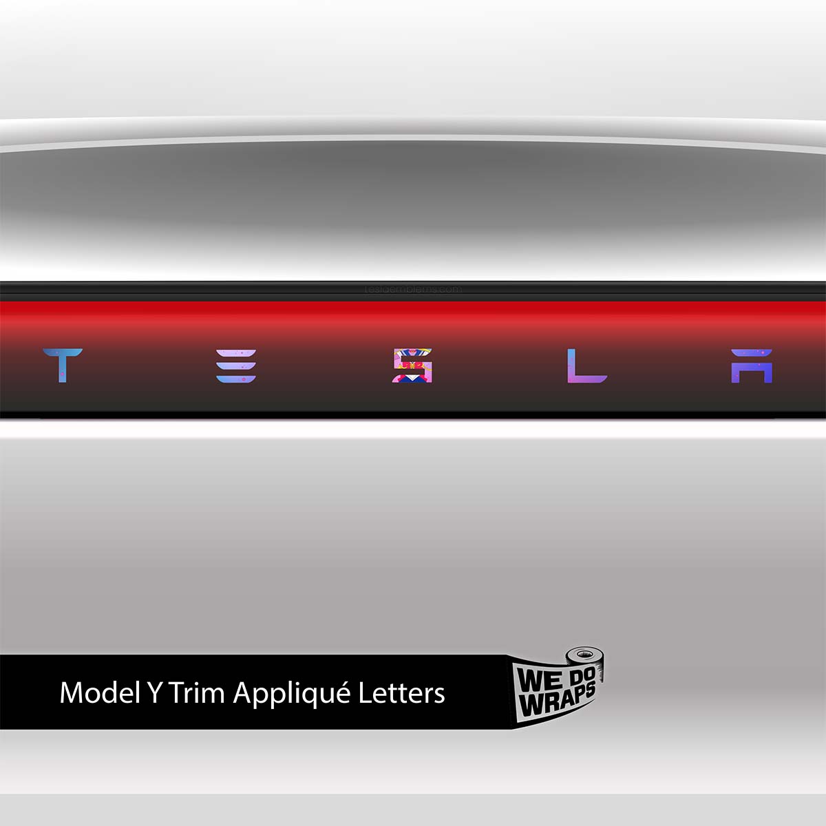 Magical Girl Tesla Emblem Decals (Front + Back) | Model Y