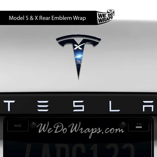 SpaceX Tesla Emblem Decals (Front + Back) | Model X