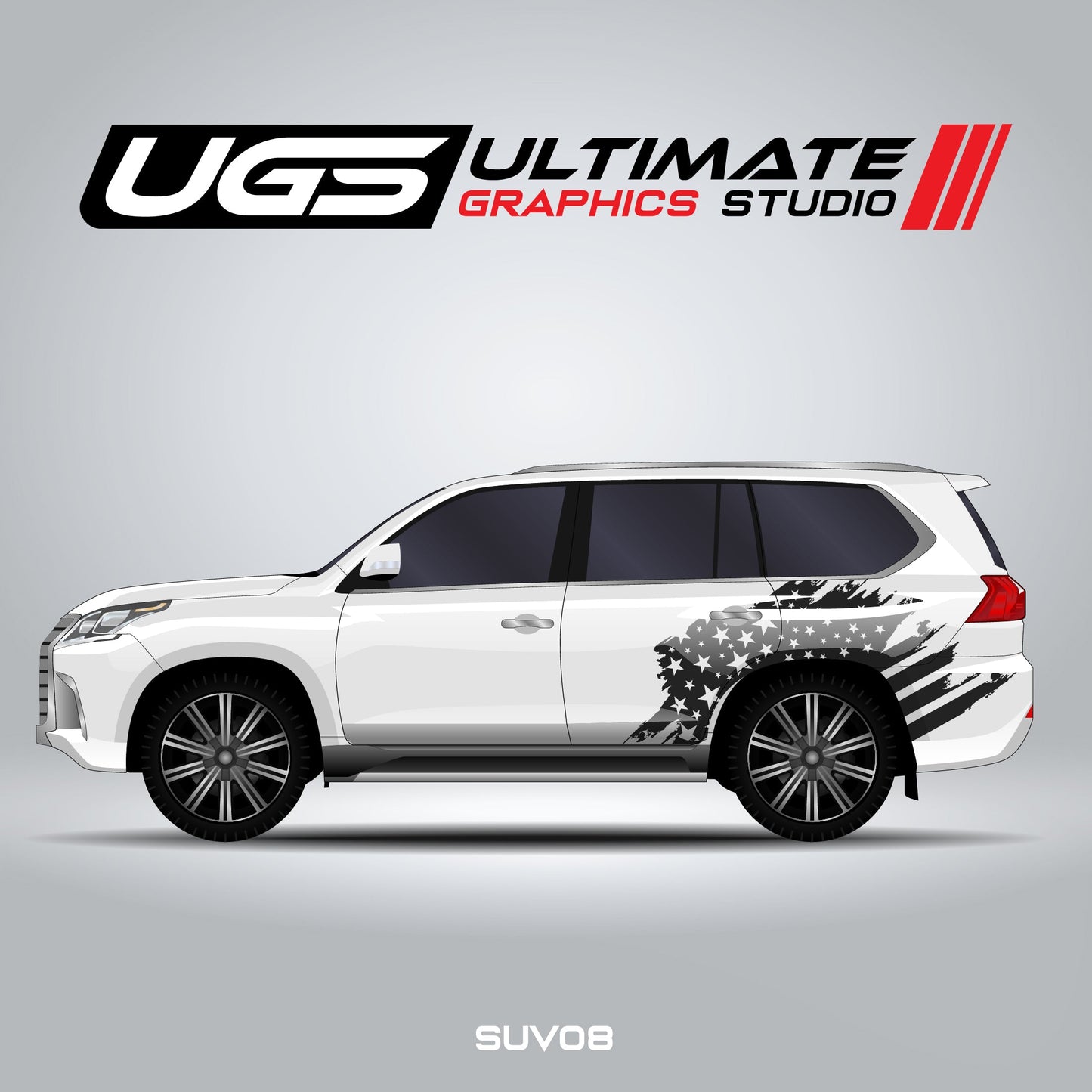 SUV American Flag