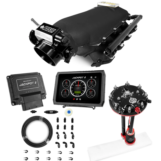 Jackpot 2 LS EFI System - Master Kit with Tank Conversion Pump Module with Internal Regulator + 20' PTFE Hose Kit