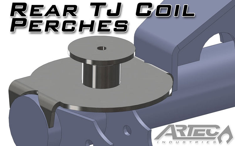 Rear TJ coil Perches and retainers (pair)