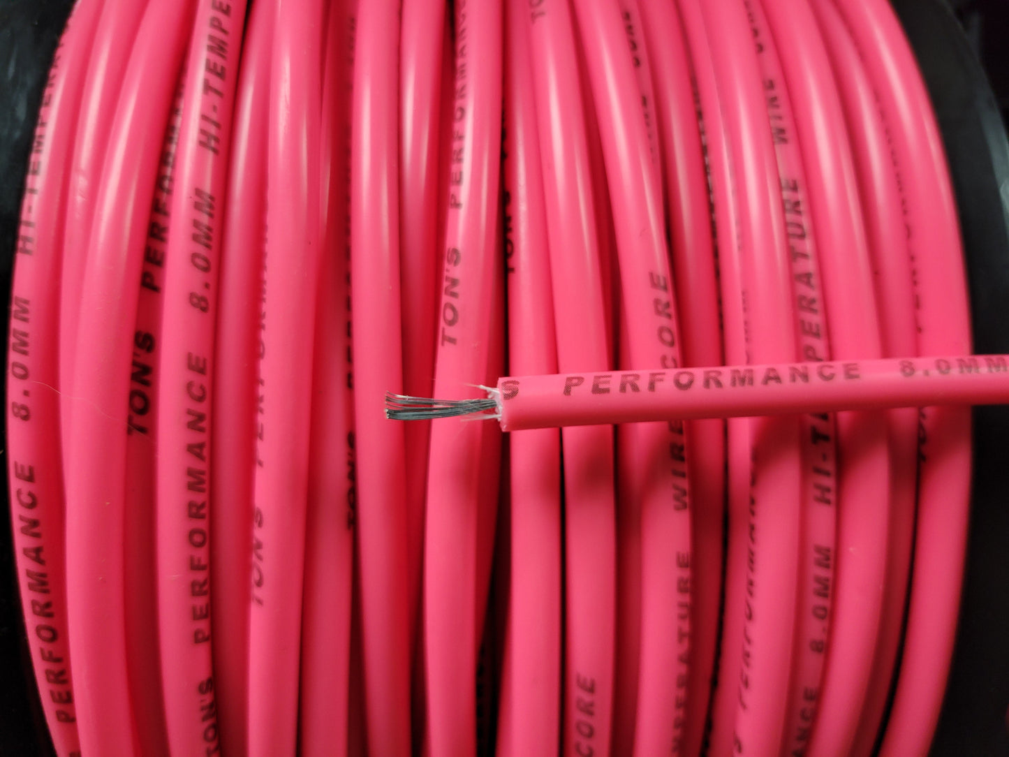 Ton's Performance 8mm Wire-Core 100% Silicone Spark Plug wire 100' spool roll