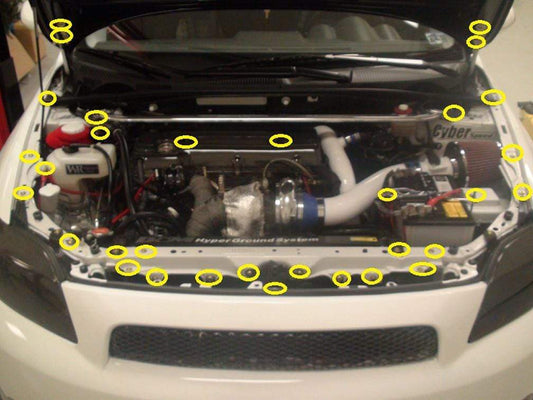 Scion tC (2005-2010) Titanium Engine Bay Kit
