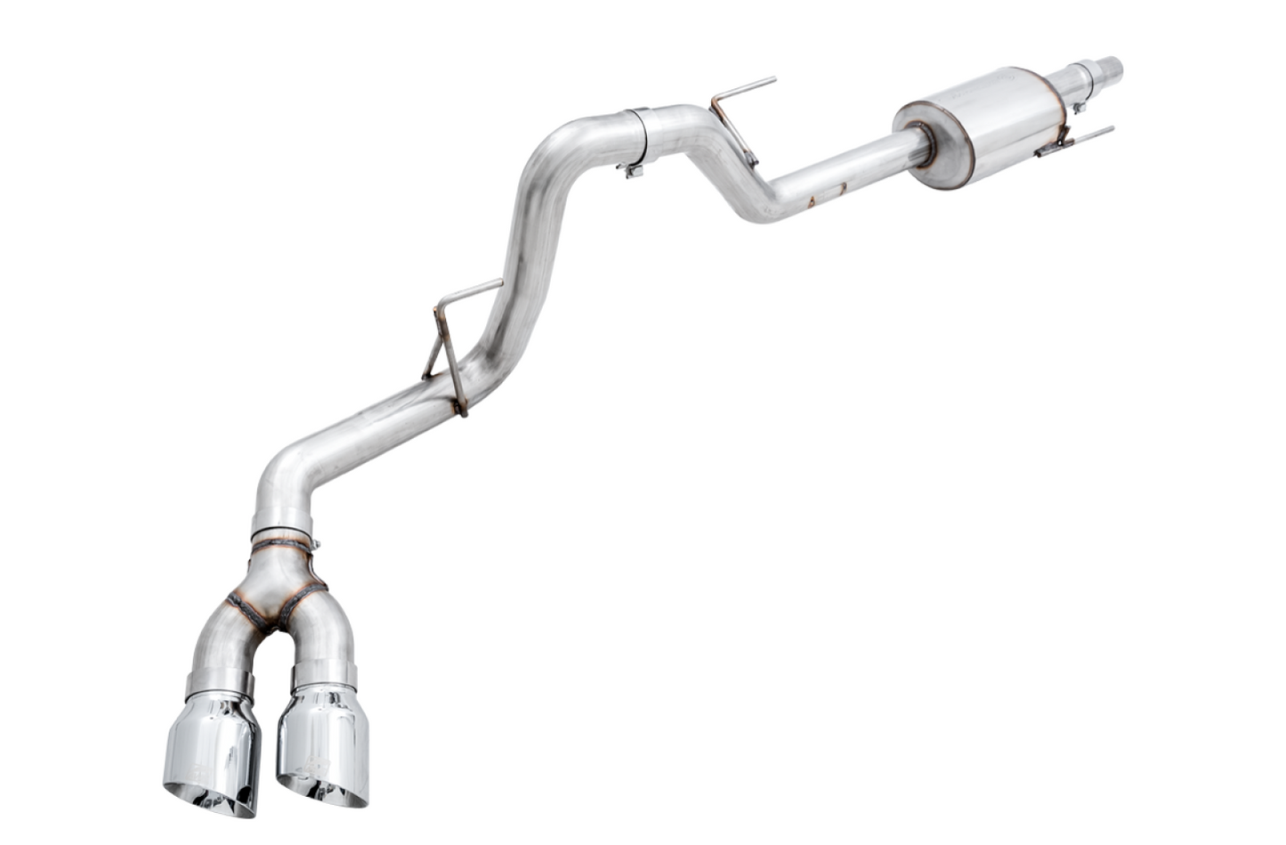 AWE Tuning 0FG Single Exit Exhaust for 15+ F-150 - 4.5" Chrome Silver Tips 3015-22066
