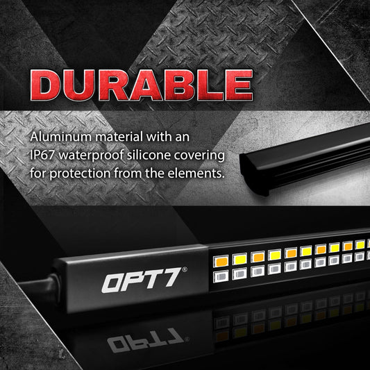 Redline Double Row LED Tailgate Light Bar with Reverse Light, Brake Light, Turn Signals and Hazard Light