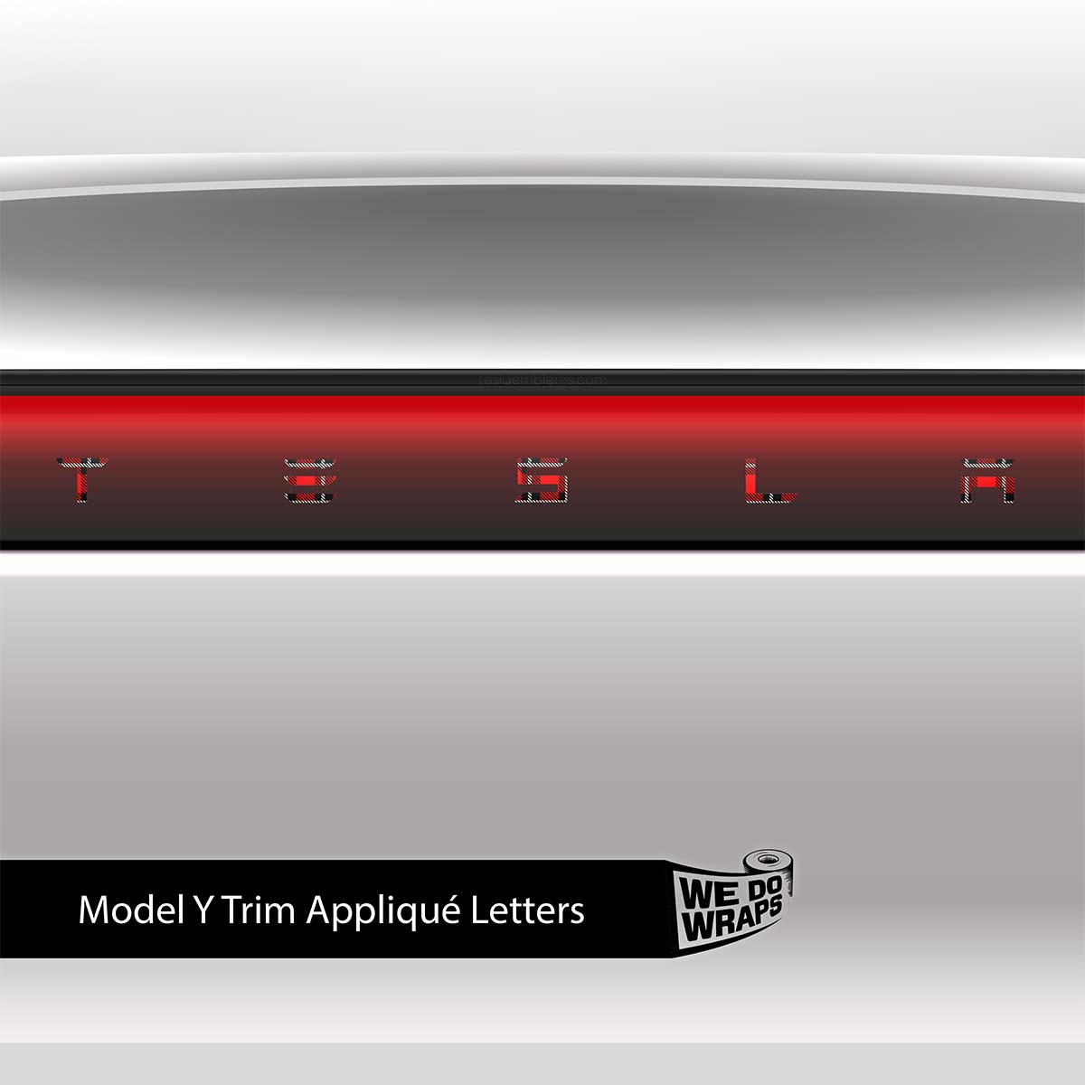 Tartan Plaid Tesla Emblem Decals (Front + Back) | Model Y