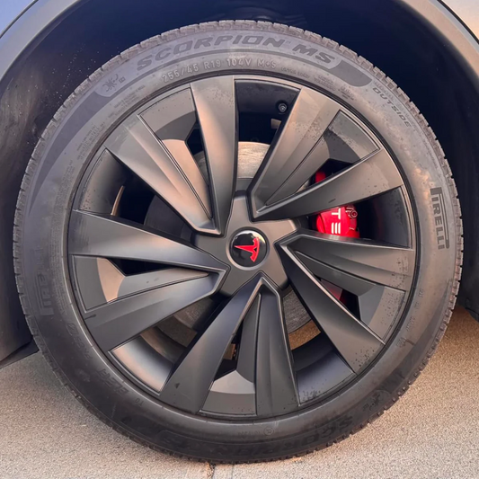 Tesla T Logo Center Wheel Cap Overlays (4pcs)
